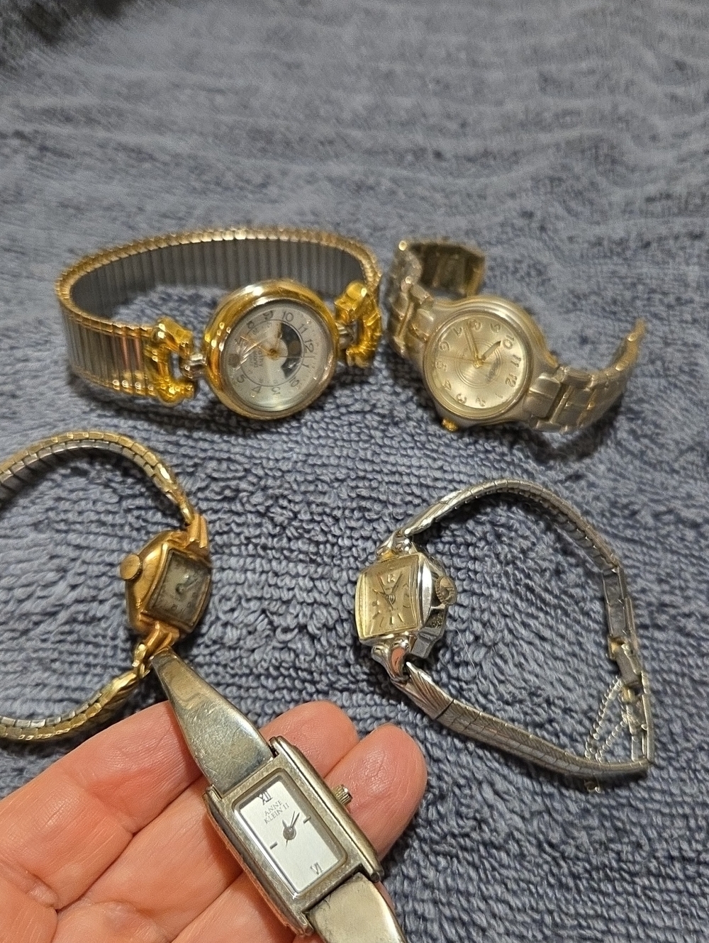 Vintage Women's Gold & Silver Tone Wristwatch Lot - Mixed Colors